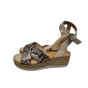 New Unused Dolce Vita Women's Criss-Cross Snake Print Flat Sandals - Size 8.5